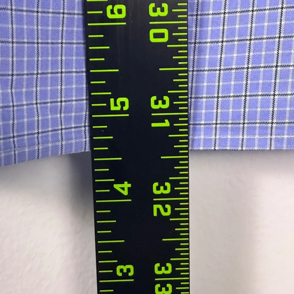 Ralph Lauren Button Down‎ Shirt Men XL Blue Micro Check Classic Fit Pony Preppy